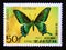 Postage stamp North Korea, 1977. Alpine Black Swallowtail Papilio maackii butterfly