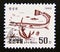 Postage stamp North Korea, 1995. Keel jawed Needle Fish Tylosurus acus melanotus fish
