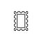 Postage stamp outline icon