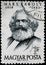 Postage stamp from the period of Communist rule in Hungary,Karl Marx