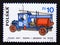 Postage stamp Poland 1985. Polski Fiat Pump and Water Tank fire brigade truck