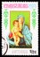 Postage stamp printed in Antigua shows Madonna, painting by Giovanni Bellini, Christmas 1974 serie, circa 1974