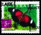 Postage stamp printed in Australia shows Red Lacewing (Cethosia cydippe chrisippe), Rainforest Butterflies  serie, circa 2004