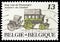 Postage stamp printed in Belgium shows Post coach, serie, 13 fr - Belgian franc, circa 1989