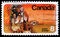 Postage stamp printed in Canada shows Mennonite Settlers, Centenary of Arrival of Mennonites in Manitoba serie, circa 1974