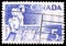 Postage stamp printed in Canada shows Pioneer settlers, 50th Anniv. of Alberta & Saskatchewan Provinces serie, circa 1955