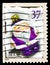 Postage stamp printed in Canada shows Purple Santa Ornaments, Christmas serie, circa 2004