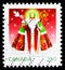 Postage stamp printed in Canada shows Saint Nicolas with dove, Christmas (2014) serie, circa 2014