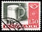 Postage stamp printed in Denmark shows NORDEN crafts, Silver Pitcher, c 1641, Twinned Towns serie, circa 1980