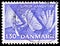 Postage stamp printed in Denmark shows Trowel, Ceiling Brush