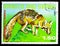 Postage stamp printed in Equatorial Guinea shows Gray Fox (Urocyon cinereoargenteus), North America Animals serie, circa 1977