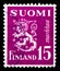 Postage stamp printed in Finland shows Coat of Arms, 15 mk - Finnish markka, serie, circa 1950