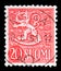 Postage stamp printed in Finland shows Coat of Arms, 20 mk - Finnish markka, model 1954 serie, circa 1956