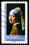 Postage stamp printed in France shows Jan Vermeer: Girl with a Pearl Earring, Paintings 2008 serie, circa 2008