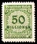 Postage stamp printed in German Realm shows Value in `Millionen`, Inflation Series, 50 million German reichsmark, circa 1923