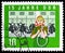 Postage stamp printed in Germany shows Milkmaid, cows, 15 years DDR serie, circa 1964