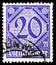 Postage stamp printed in Germany shows Official Stamp - with figures \'21\', serie, 20 German reichspfennig, circa 1920