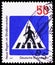 Postage stamp printed in Germany shows Pedestrian crossing, New Road Traffic Regulations 1st series serie, circa 1971