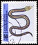 Postage stamp printed in Germany shows Snake; drawing by a 12 years old girl, Youth: Children`s Drawings serie, circa 1971