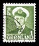Postage stamp printed in Greenland shows King Frederick IX, serie, circa 1950