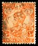 Postage stamp printed in India shows King George V with Indian emperor\'s crown (wmk Star), King George V - Definitives (1911-26),