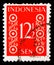 Postage stamp printed in Indonesia shows Numeral, Numbers serie, circa 1949