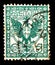 Postage stamp printed in Italy shows Eagle and ornaments, Floreal serie, circa 1901