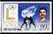 Postage stamp printed in Korea shows Boxing (Laszlo Papp), History of the Olympics - posters and gold medalist serie, circa 1978
