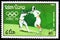 Postage stamp printed in Laos shows Fencing, Summer Olympics 1988, Seoul serie, circa 1988