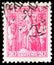 Postage stamp printed in Latvia shows Allegorical figure of Latvia, New Constitution serie, 20 s - Latvian santims, circa 1934