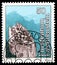 Postage stamp printed in Liechtenstein shows The fall of Trisona, Legends from Liechtenstein serie, circa 1984