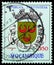 Postage stamp printed in Mozambique shows Vila Antonio Enes, 2.50 Mozambican escudo, City Coat of Arms serie, circa 1961