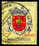 Postage stamp printed in Mozambique shows Vila de Manica, 4 Mozambican escudo, City Coat of Arms serie, circa 1961