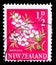 Postage stamp printed in New Zealand shows Manuka (Leptospermum scoparium), Pictorial Definitives serie, circa 1967