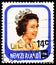 Postage stamp printed in New Zealand shows Queen Elizabeth II, Overprinted 14 c - New Zealand cent, serie, circa 1977