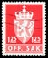 Postage stamp printed in Norway shows OFF. SAK II, 1.25 kr - Norwegian krone, Heraldic Animals serie, circa 1975