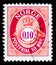 Postage stamp printed in Norway shows Posthorn, serie, 0.10 kr - Norwegian krone, circa 1997