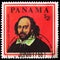 Postage stamp printed in Panama shows William Shakespeare (1564-1616), Famous Men serie, circa 1966