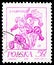 Postage stamp printed in Poland shows Iris, Wyspianski\\\'s flower drawings serie, circa 1974