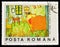 Postage stamp printed in Romania shows Artist\'s Room, Centenary of the Death of Vincent Van Gogh serie, circa 1991