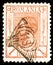 Postage stamp printed in Romania shows Carol I of Romania (1839-1914),  serie, 1 Romanian ban, 1 Romanian ban, circa 1901