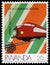 Postage stamp printed in Rwanda shows Train, World Communications Year, serie, circa 1984