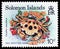 Postage stamp printed in Solomon Islands shows Spotted Reef Crab Carpilius maculatus, Crabs serie, circa 1993