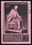 Postage stamp printed in Soviet Union shows Statue of French Writer and Philosopher Voltaire, Treasures of the Hermitage Museum