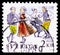 Postage stamp printed in Sweden shows Children Making Garlands, Rebate stamps - Midsummer Festival serie, circa 1988