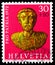 Postage stamp printed in Switzerland shows Golden bust (Roman Age), Pro Patria serie, circa 1972