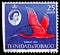 Postage stamp printed in Trinidad and Tobago shows Scarlet Ibis Eudocimus ruber, Local Scenes serie, circa 1960