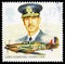 Postage stamp printed in United Kingdom shows Lord Dowding / Hurricane, Royal Air Force serie, circa 1986