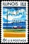 Postage stamp printed in United States shows 150 Years Illinois Statehood, Farm Buildings and Fields of Ruin, Statehood Illinois