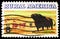 Postage stamp printed in United States shows Angus and Longhorn Cattle (Bos taurus), Rural America Issue serie, 8 c - United